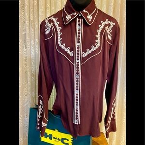 H Bar C Ranchwear women’s western shirt exclusive M L Leddy limited edition  USA
